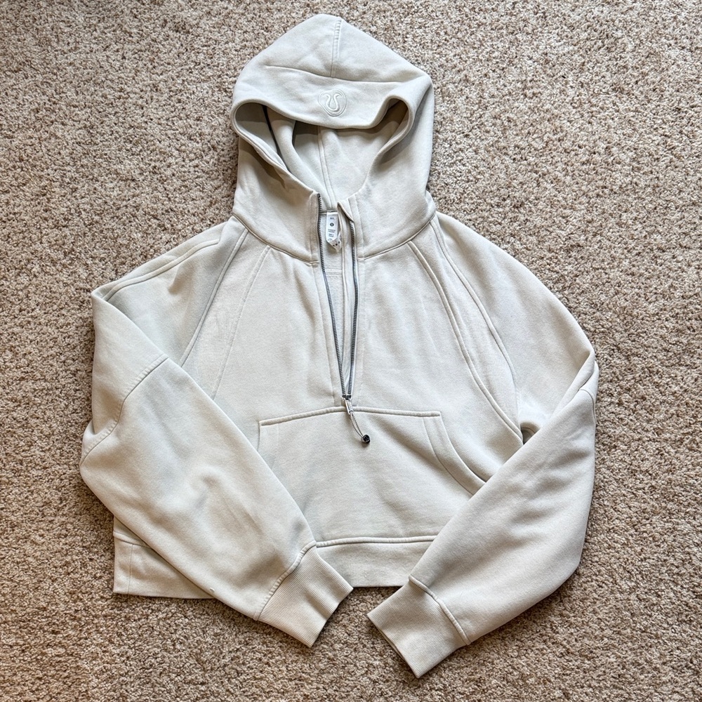Lululemon Athletica half Zip scuba Hoodie